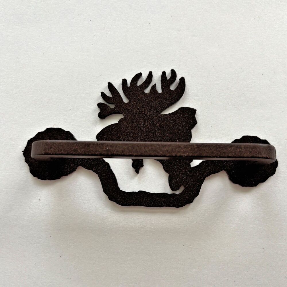 Moose Metal Reversible Brown Powder Coat Drawer Pull Cabinet Handle Lodge Cabin